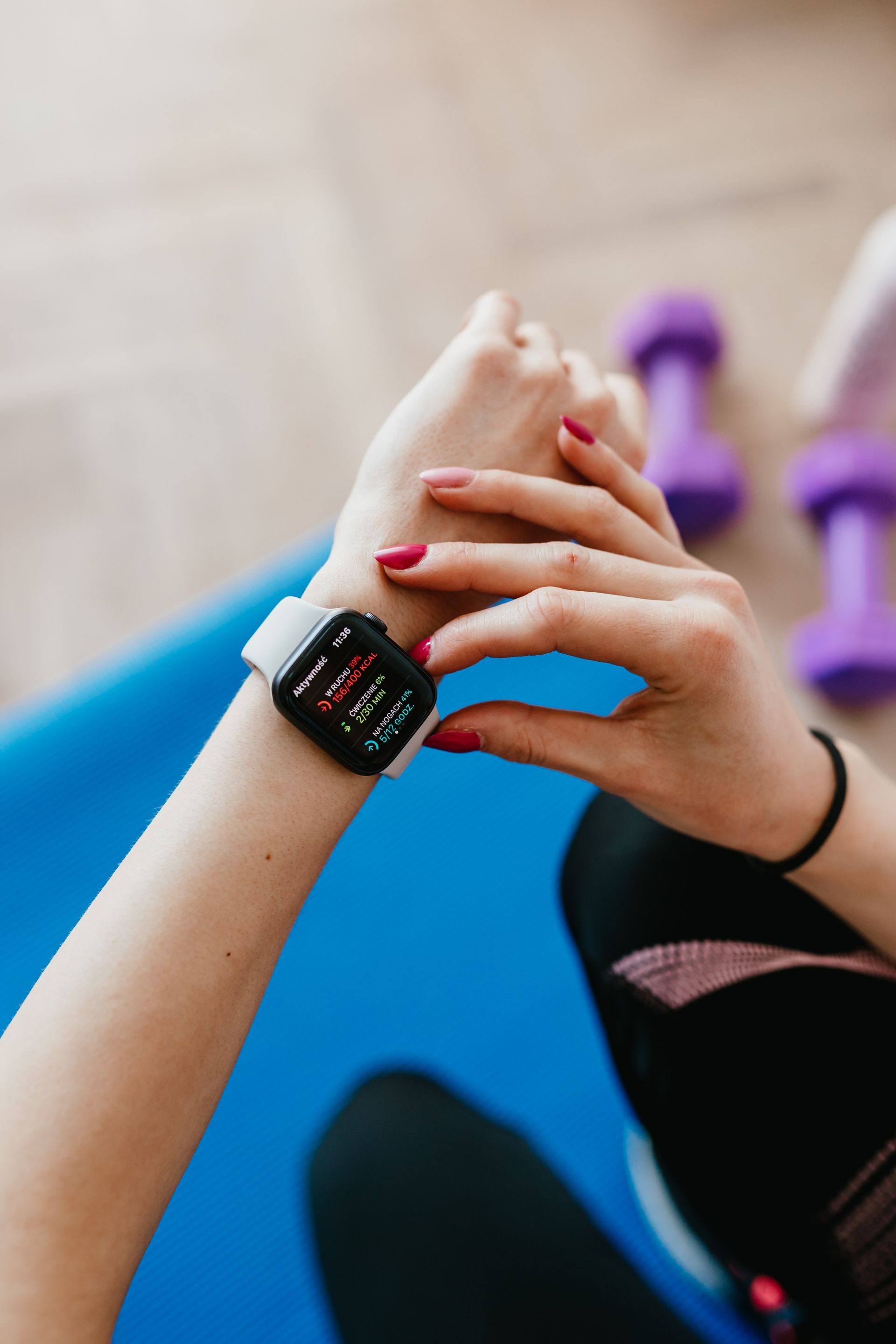 A runner checking progress in the Livewell XP app